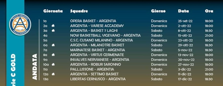 Calendario Serie C